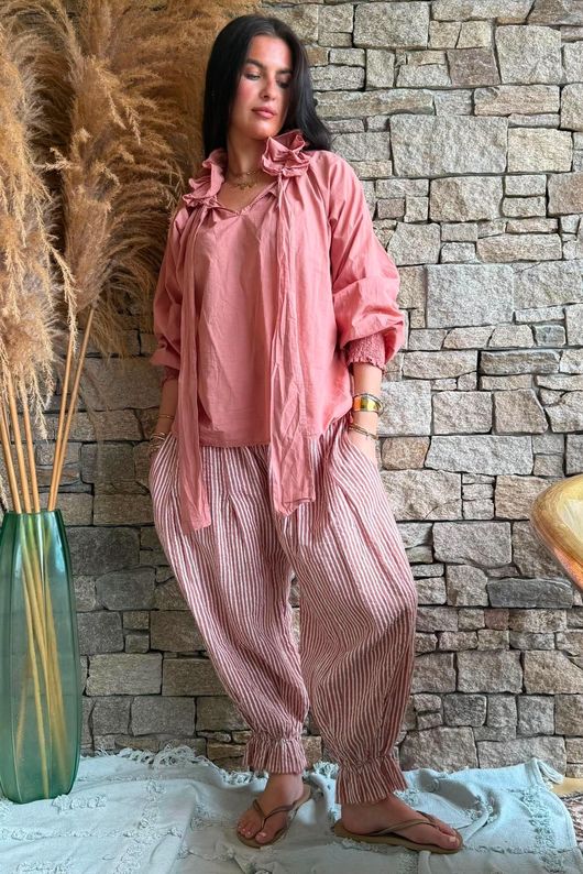 Larc Poet Blouse Soft Terracotta